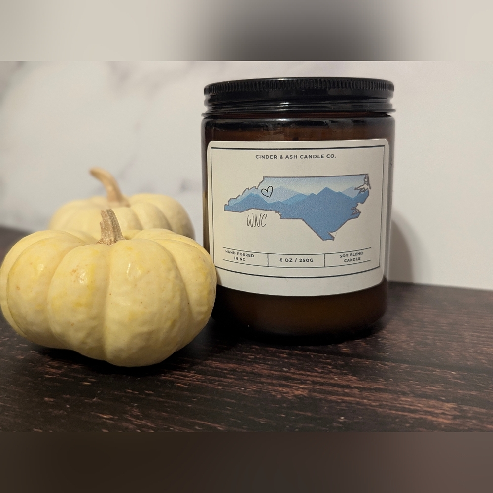 Western North Carolina hurricane Helene support 8 oz candle